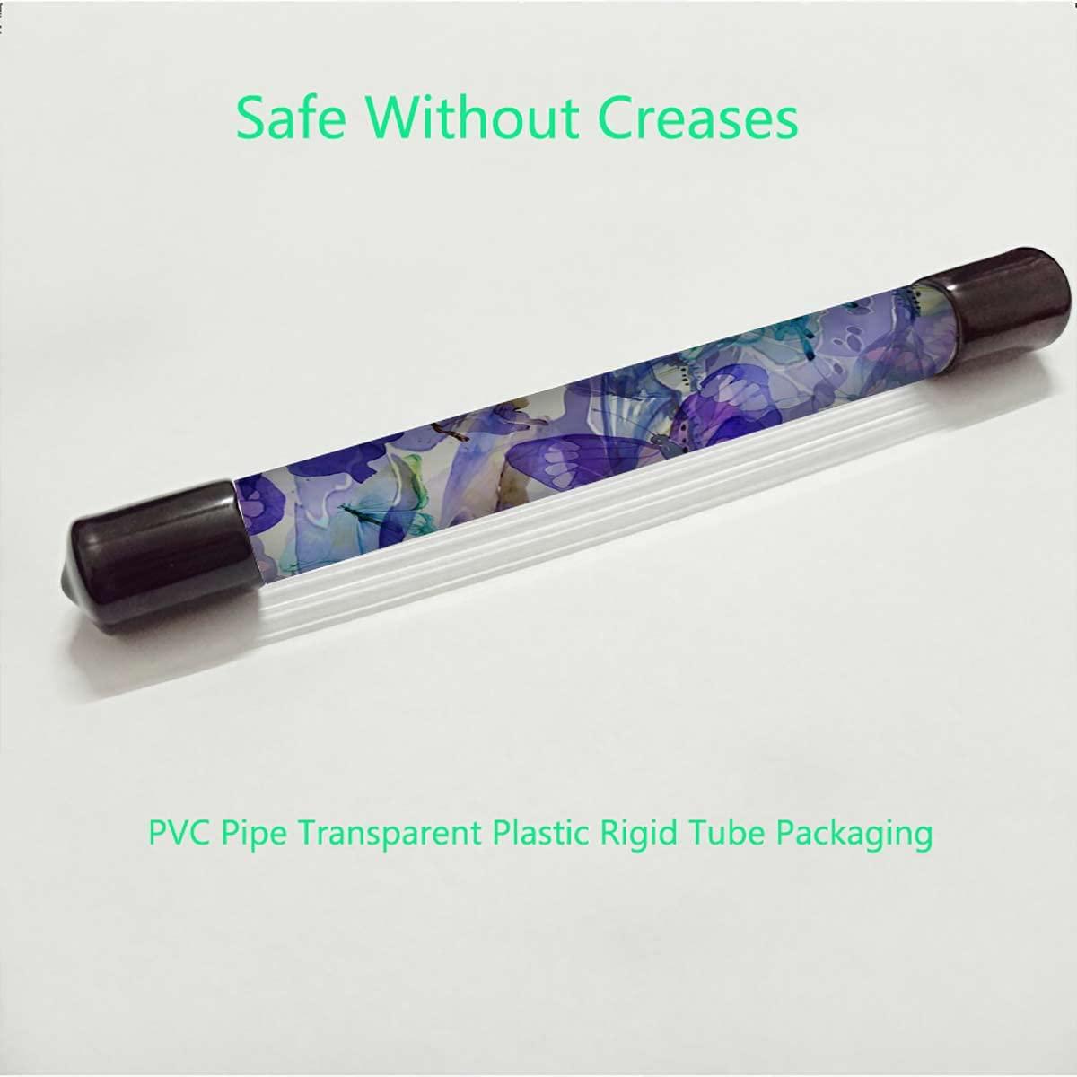 HomeLoft Basics Frosted Privacy Window Film No Glue Glass Door Film Stained Glass Window Tint Static Cling Heat Control Anti UV Freehand Butterfly Multicolor 29.5Wx78.7L-inch x2 Pcs