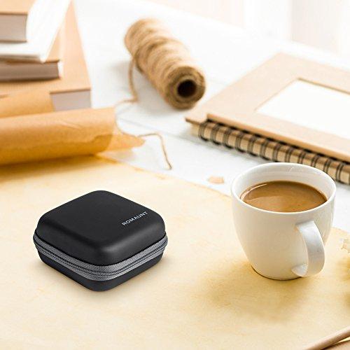 ROMAUNT Protective Carrying Case For Nespresso & Compatible Capsules Portable Espresso Maker Coffee Pod Holder PU Material Hard Shell Portable Grey(Holds 4 Pods)