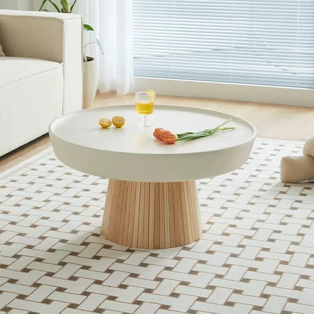 TOOSII Tea Table for Living Room Nordic Small Coffee Table Living Room Home Small Apartment Round Coffee Table Simple Modern Coffee Table Coffee Table