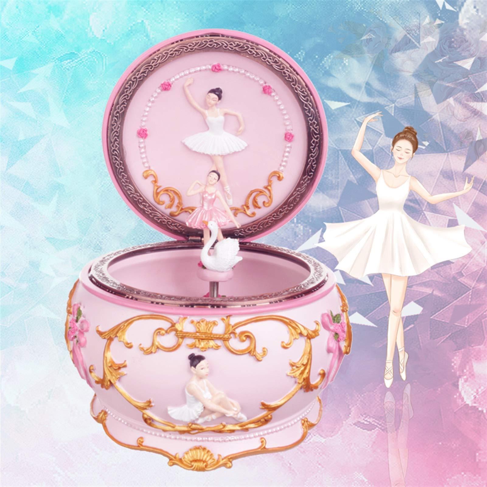 Generic Vintage Music Box Romantic Teenage Ballerina Dancing Girl Music Box Swan Lake Bright Music Banquet Wedding Christmas for Girlfriend Gifts