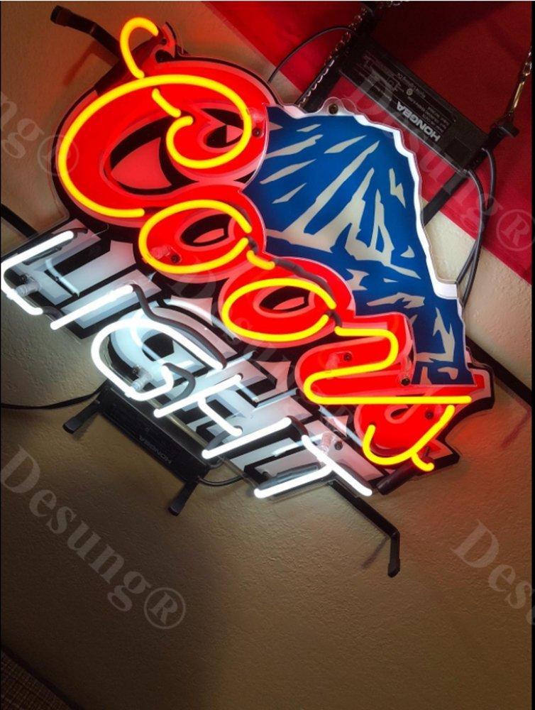 Desung Desung 19\"x15\" Coor Lights Mountain Neon Sign Light HD Vivid Printing Technology Man Cave Beer Bar Pub Handmade Real Glass Tube Lamp NT02