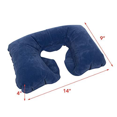 Carex Carex Inflatable Travel Pillow - Inflatable Airplane Pillow and Neck Pillow - Folds Flat for Traveling