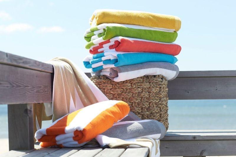 Kassatex Kassatex Cabana Stripe Beach Towels - Sand