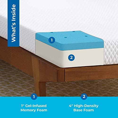 Linenspa Linenspa 5 Inch Gel Memory Foam Mattress , Firm Mattress, Low Profile Bed Queen 5 Inch Mattress