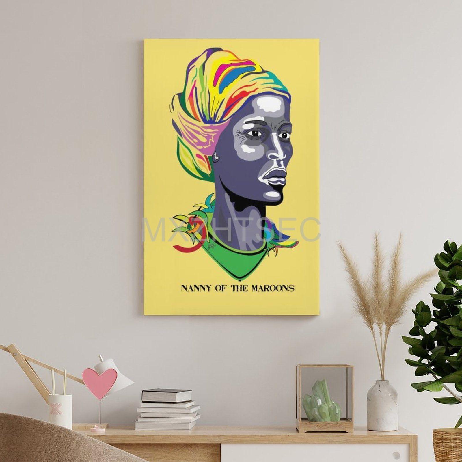 MXZHTSEC MXZHTSEC Nanny of The Maroons Revolutionist Portrait Art Poster Canvas Painting Posters And Prints Wall Art for Living Room Bedroom Decor 12x18inch(30x45cm)