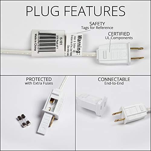 Wintergreen Lighting C7 OptiCore LED Commercial Outdoor Christmas Lights  Heavy Duty Christmas String Lights; White Wire (100 Lights, 100 ft, Red)