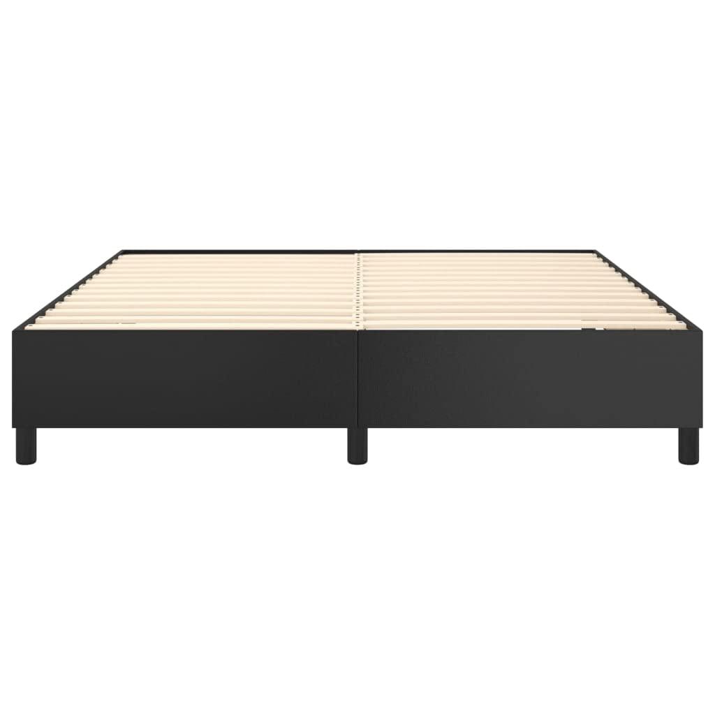 FAMIROSA FAMIROSA Box Spring Bed Frame Black 72"x83.9" California King Faux Leather (Mattress not Included), Weight-63.05 lbs(V)