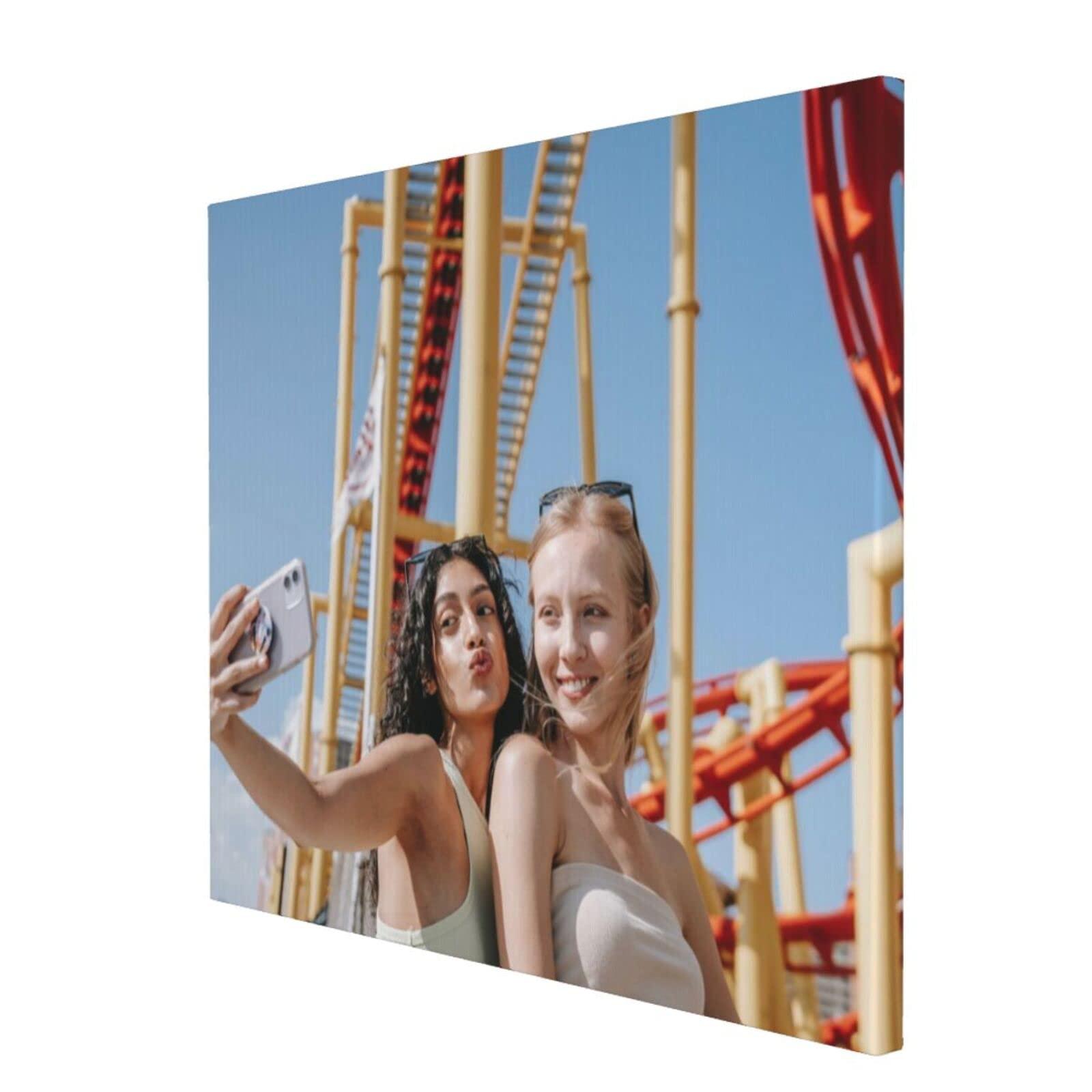 AHOBAGGA AHOBAGGA Custom Canvas Prints Personalized Wall Art Add Your Customized Photo Picture Text Canvas Wall Art for Family Wedding Friends Home Decoration (20x16 in)