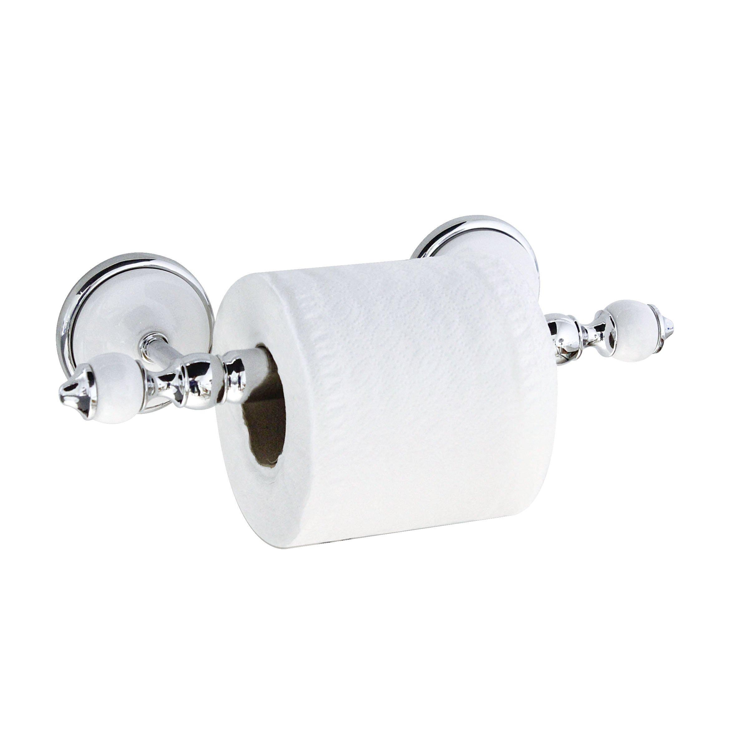 MODONA MODONA Toilet Paper Holder - White Porcelain & Chrome - Arora Series - 5 Year Warrantee