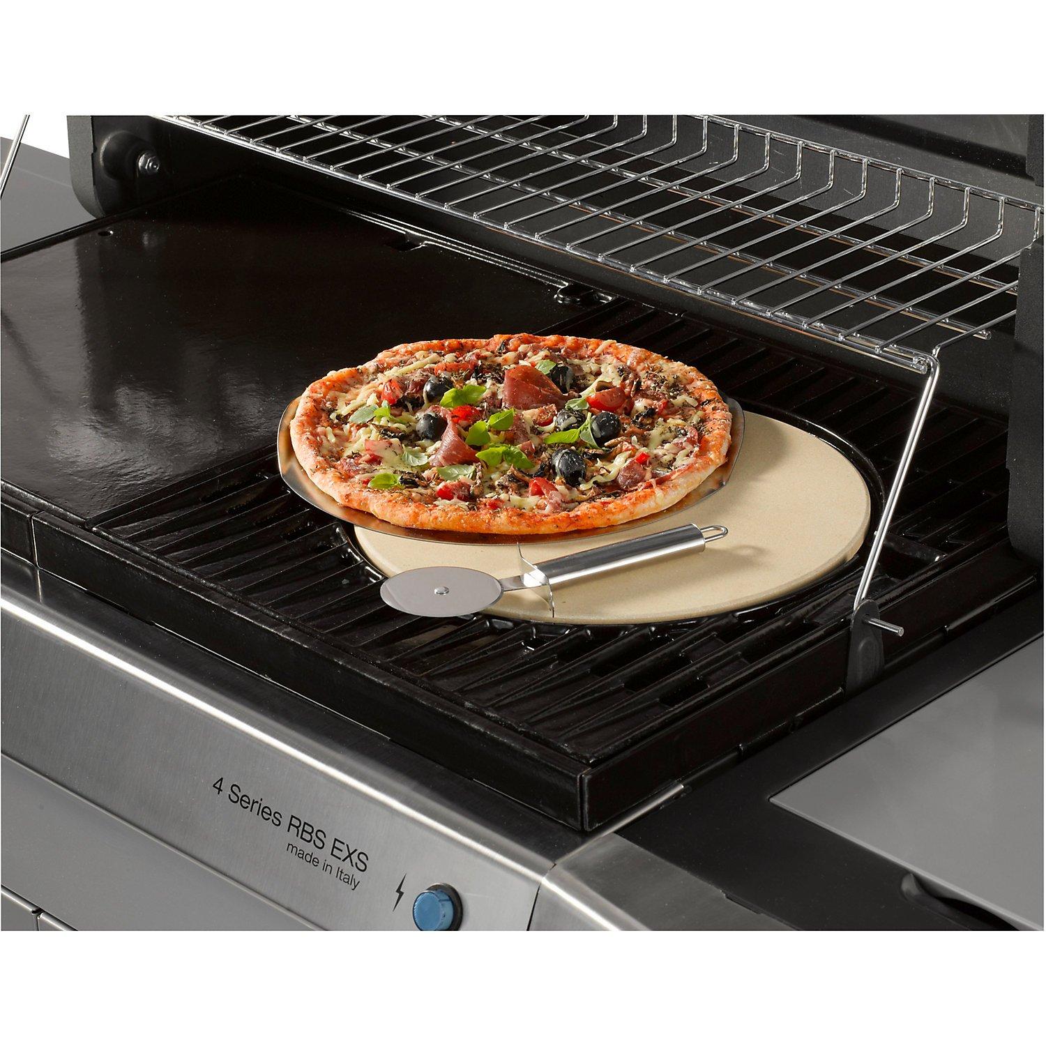 Campingaz Campingaz Pizza Stone for the Culinary Modular System with Cutting Wheel, Stainless Steel Tray for Easy Application of Food, Diameter 30 cm, Weight 1.56 kg