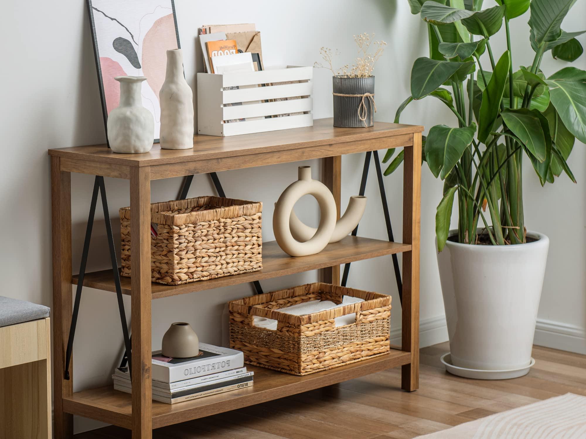 StorageWorks StorageWorks Wicker Storage Basket, Baskets for Organizing, Storage Basket with Built-in Handles