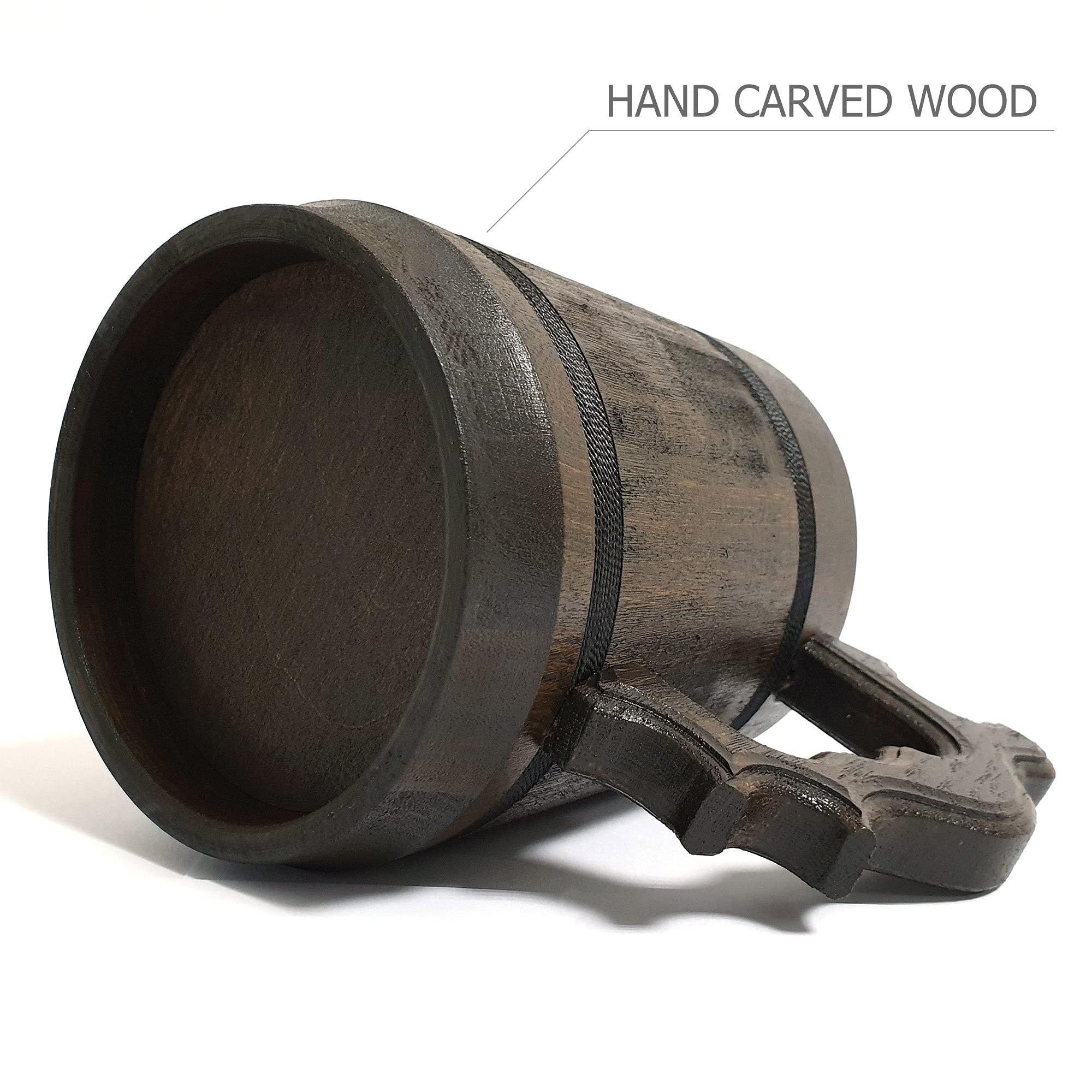 BestGiftMugs Adventure Time Jake Beer Mug, Wooden Stein, Personalized Tankard