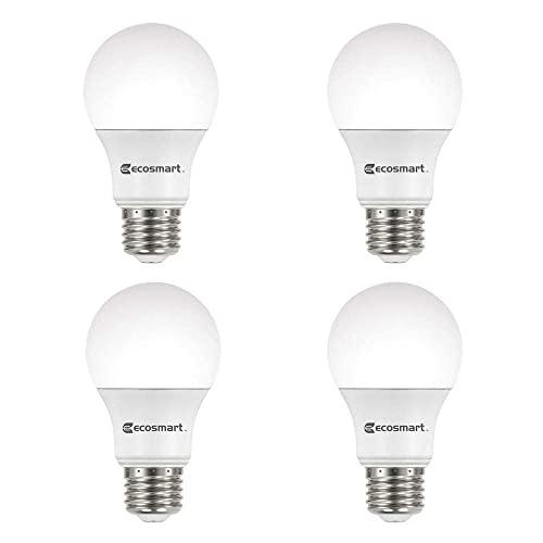 EcoSmart EcoSmart 60W Equivalent Soft White A19 Energy Star and Dimmable LED Light Bulb (4-Pack)