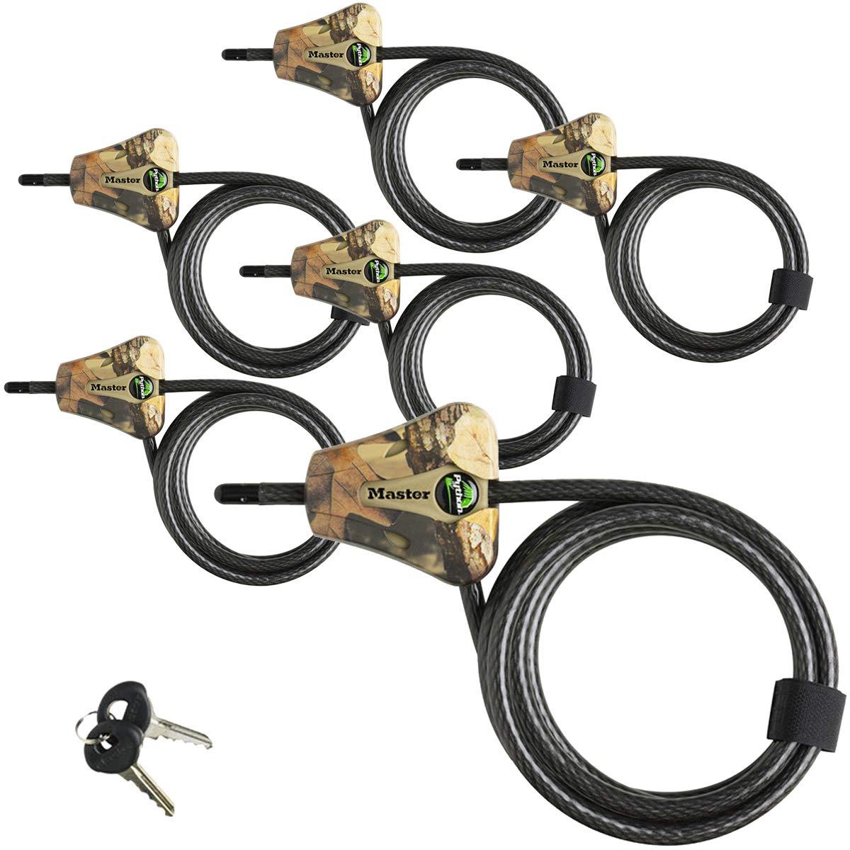Master Lock Master Lock Python Trail Camera Adjustable Camouflage Cable Locks 8418KA-6 CAMO 6-Pack