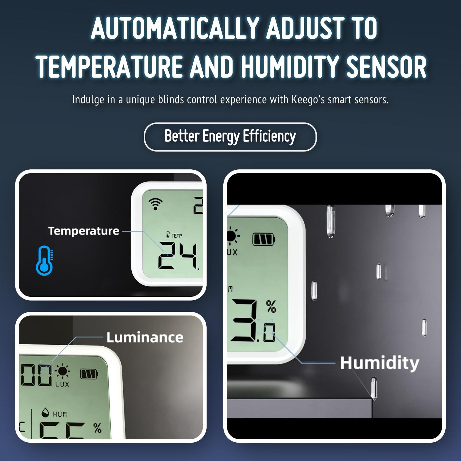 Keego Keego Smart Motorized Roller Blinds with Remote Automatic Blinds for Windows Wi-Fi Enabled Compatible with Alexa and Google Custom Automatic Window Shades Grey-Blackout