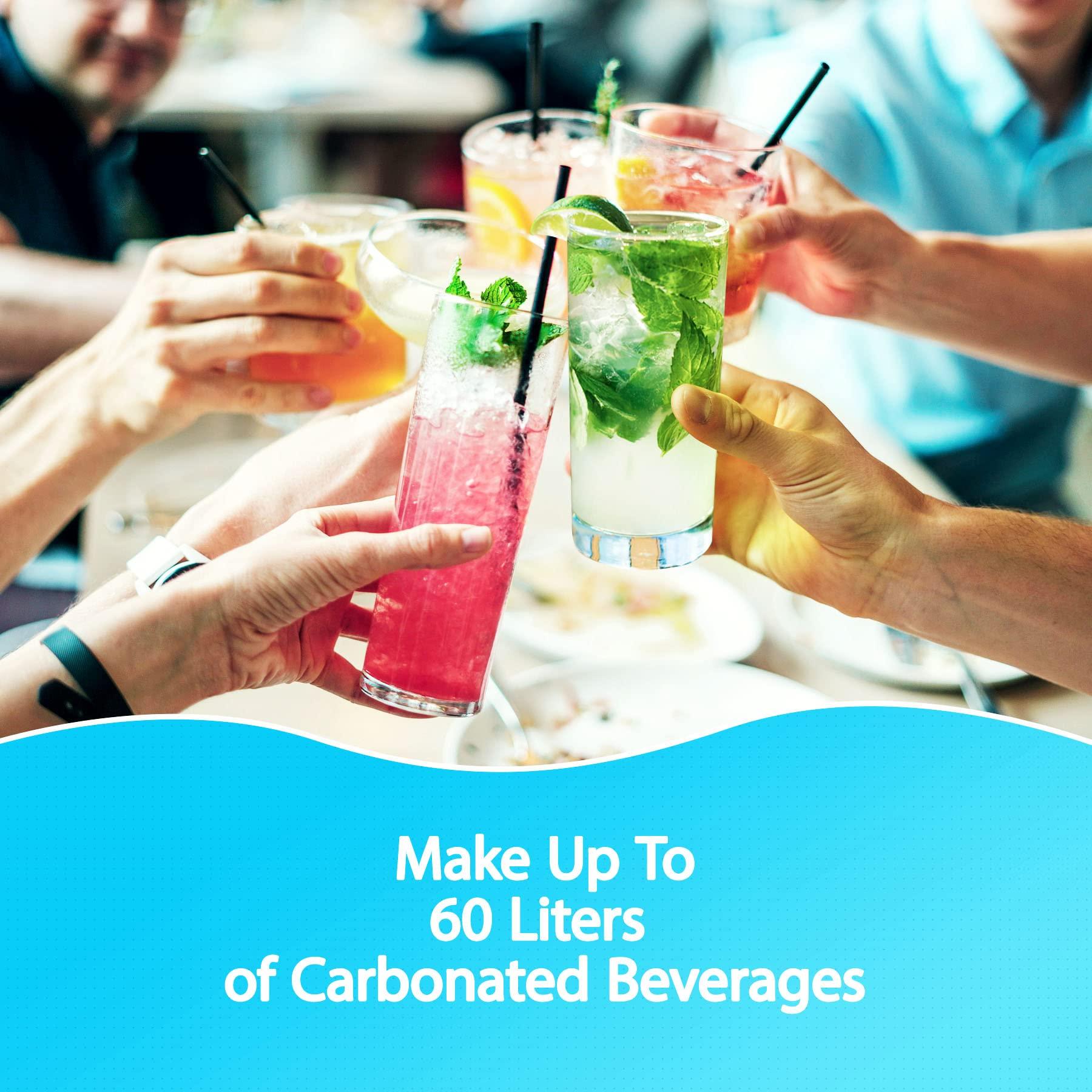 GreatWhip GreatWhip 60L CO2 Cylinder For Sodastream, Exchange Carbonator Compatible With SodaMaker Appliance, Threaded Cylinders, Set of 6