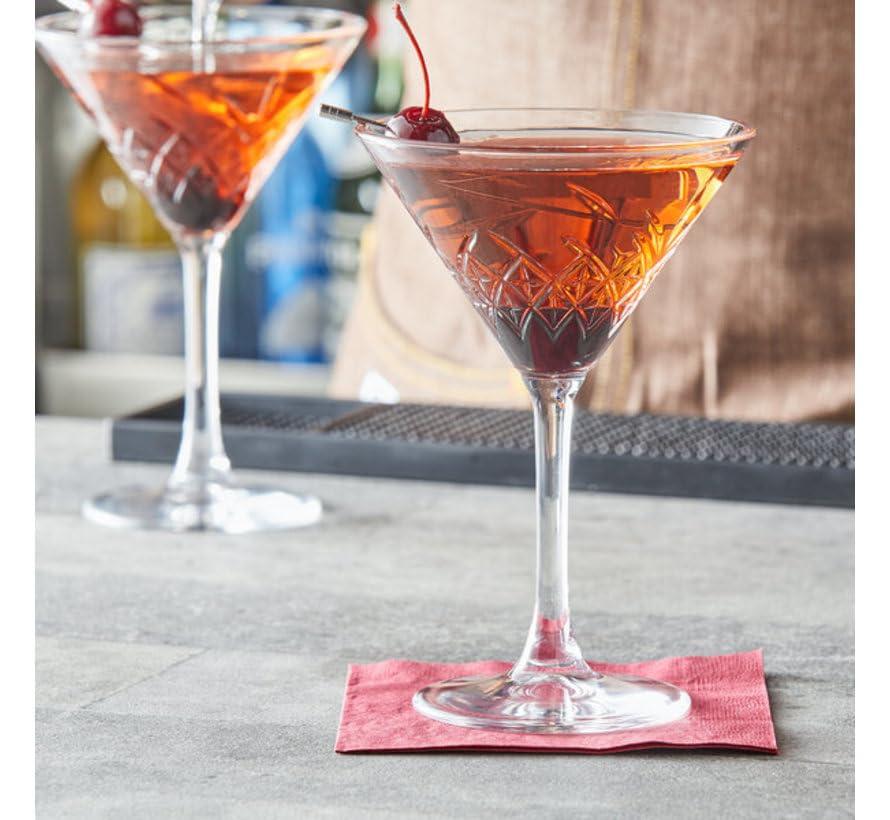 HISTORY COMPANY HISTORY COMPANY New York Party of the Century Classic Martini Glass 2-Piece Set Inspired by the 1966 Black and White Ball (Gift Box Collection)