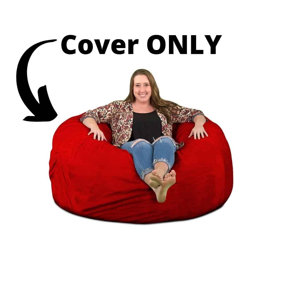 ULTIMATE SACK ULTIMATE SACK 5000 (5 ft.) Bean Bag Chair Cover in multiple colors: Cover ONLY. (5000, Zebra Fur)