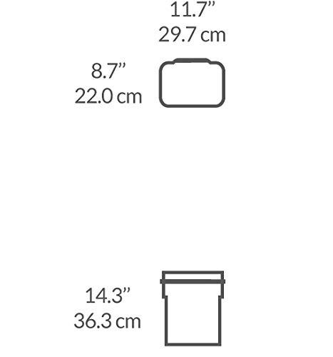 simplehuman simplehuman 10 Liter / 2.6 Gallon In-Cabinet Trash Can Heavy-Duty Steel Frame, Black
