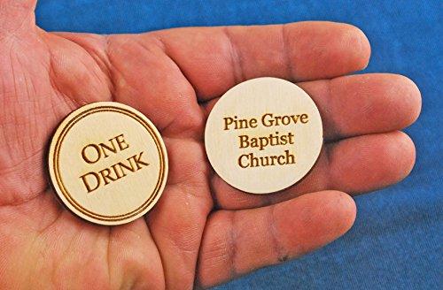 LightSpeed Rick 250 Wooden Custom Drink Tokens - Laser Engraved