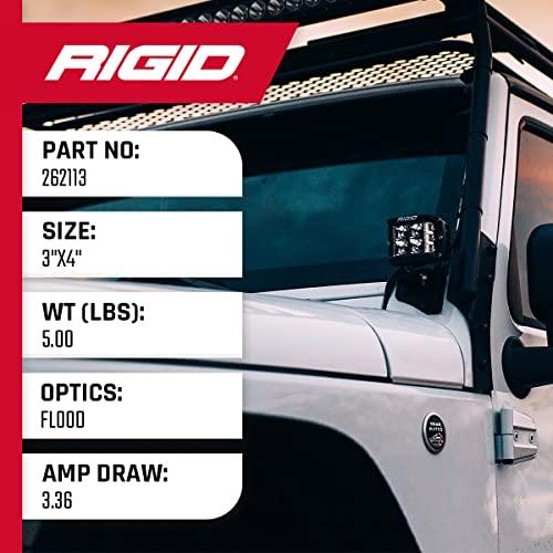 Rigid Industries Rigid Industries D-SS PRO Side Shooter, Flood Optic, Surface Mount, Black Housing | Single (261113)