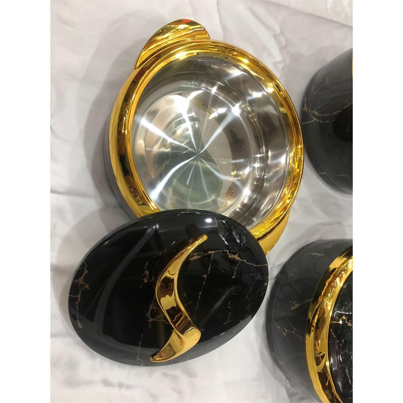 ANIUXIAOGE 3pcs Set 1.5L 2L 2.5L Insulation Box Food Warmer Thermal Insulated Hot Pot Ramadan Event Lunch Box for Wedding Family Party (Color : Yellow)