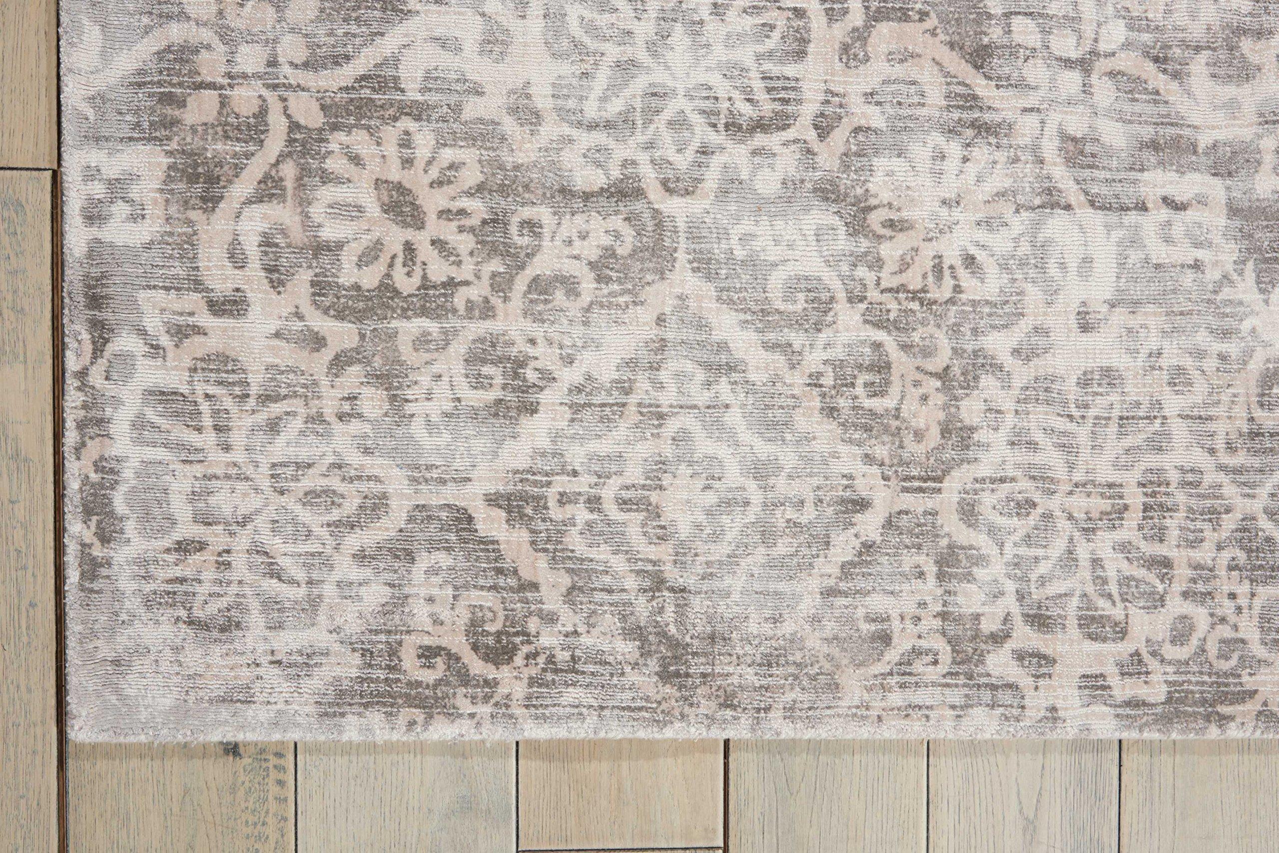 Nourison Kathy Ireland Worldwide Rustic/Vintage Floral/Botanical Area Rug, 9'x12' , Grey