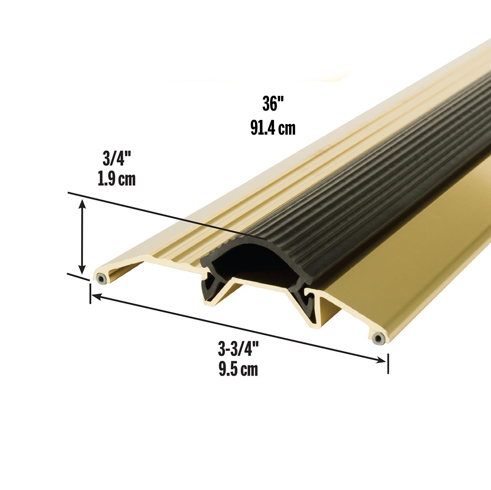 M-D Building Products Premium Low Threshold with Vinyl Seal AP 334, 36 Inches, Brite Gold - MD Building Products 09043