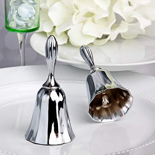 Fashioncraft FASHIONCRAFT 4603 Silver Wedding Bells, in Chrome Plated Cast Metal, Wedding Kissing Bells, 36-Piece