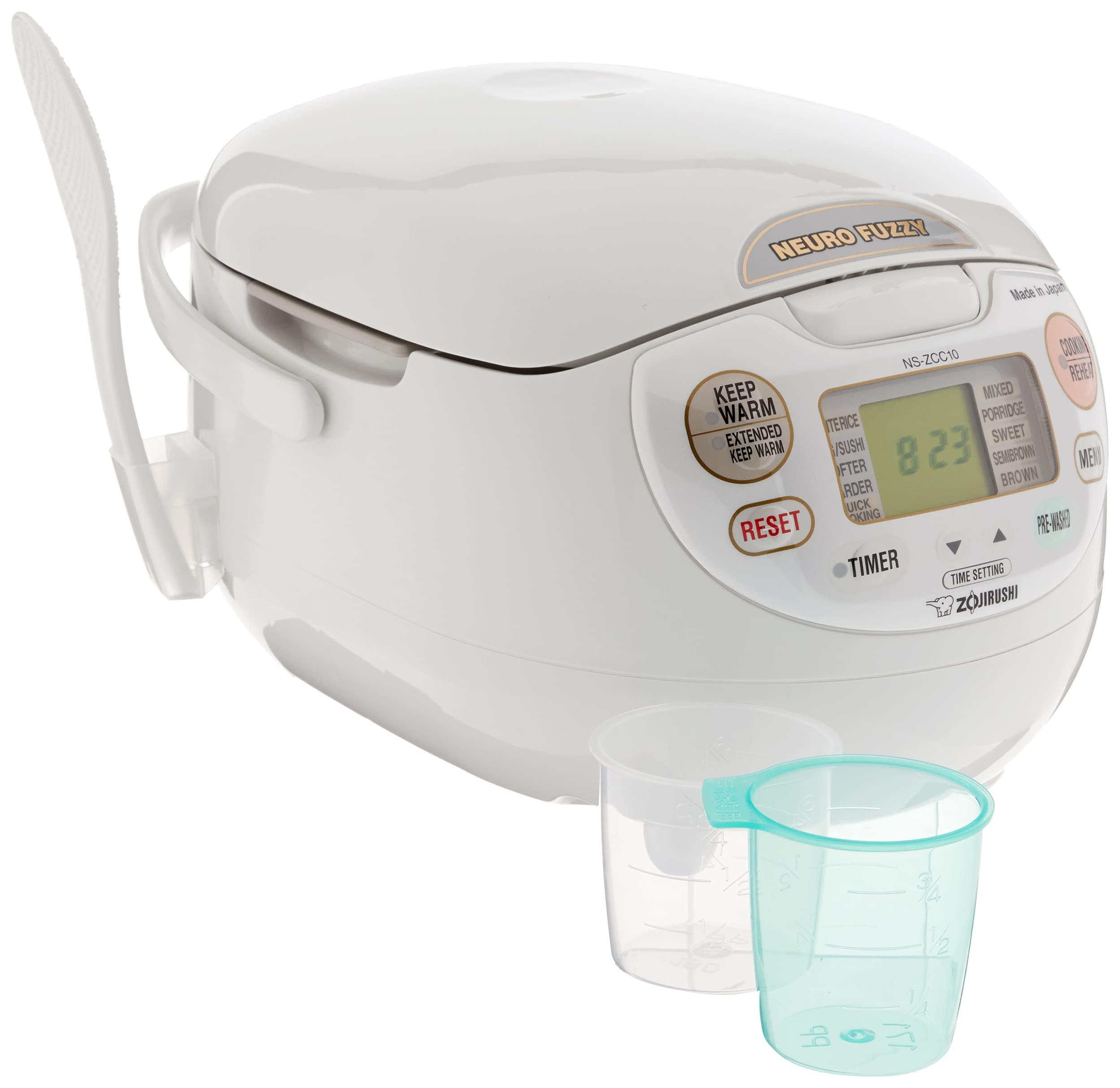 Zojirushi Zojirushi NS-ZCC10 5-1/2-Cup Neuro Fuzzy Rice Cooker and Warmer, Premium White