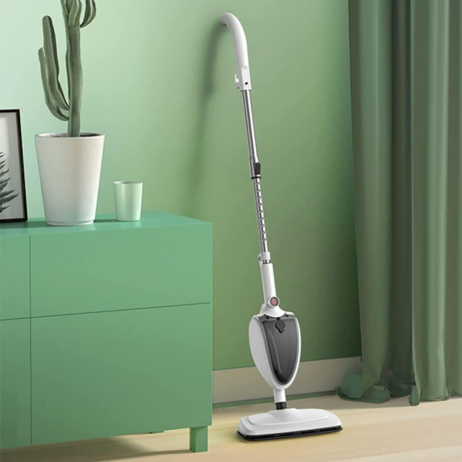 SMSOM SMSOM Steam Mop, Removable Handheld Steamer, Cleaner for Tile and Hardwood Floors, Multi-Function Hand-Held Mop for Hardwood Floor, Tile, Laminate, Carpet, Marble (White)