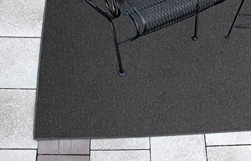 KOECKRITZ Charcoal - Indoor/Outdoor Area Rug Carpets and Runners with Premium Bound Fabric Finished Edges. (4\' x 15\')