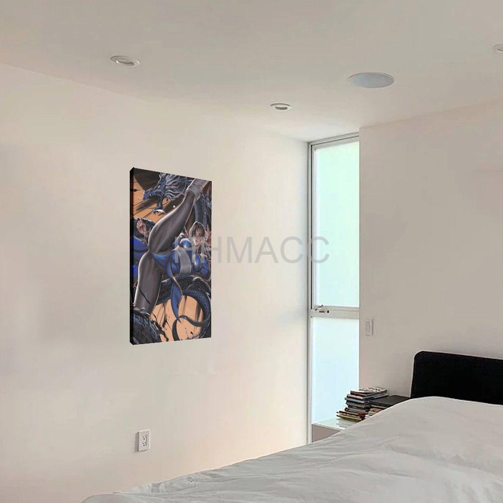 HHMACC HHMACC Anime Poster Sexy Anime Beauty Chun Li Art Poster (8) Wall Poster Art Canvas Printing Poster Office Bedroom Aesthetic Poster Frame-style 16x24inch(40x60cm)