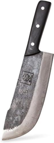 COOLINA COOLINA Daozi Forged Cleaver Butcher Knife, 7.9-in High Carbon Steel Blade, Handmade Chinese Traditional Knife, Best for Chopping, Slicing, Cutting Meat
