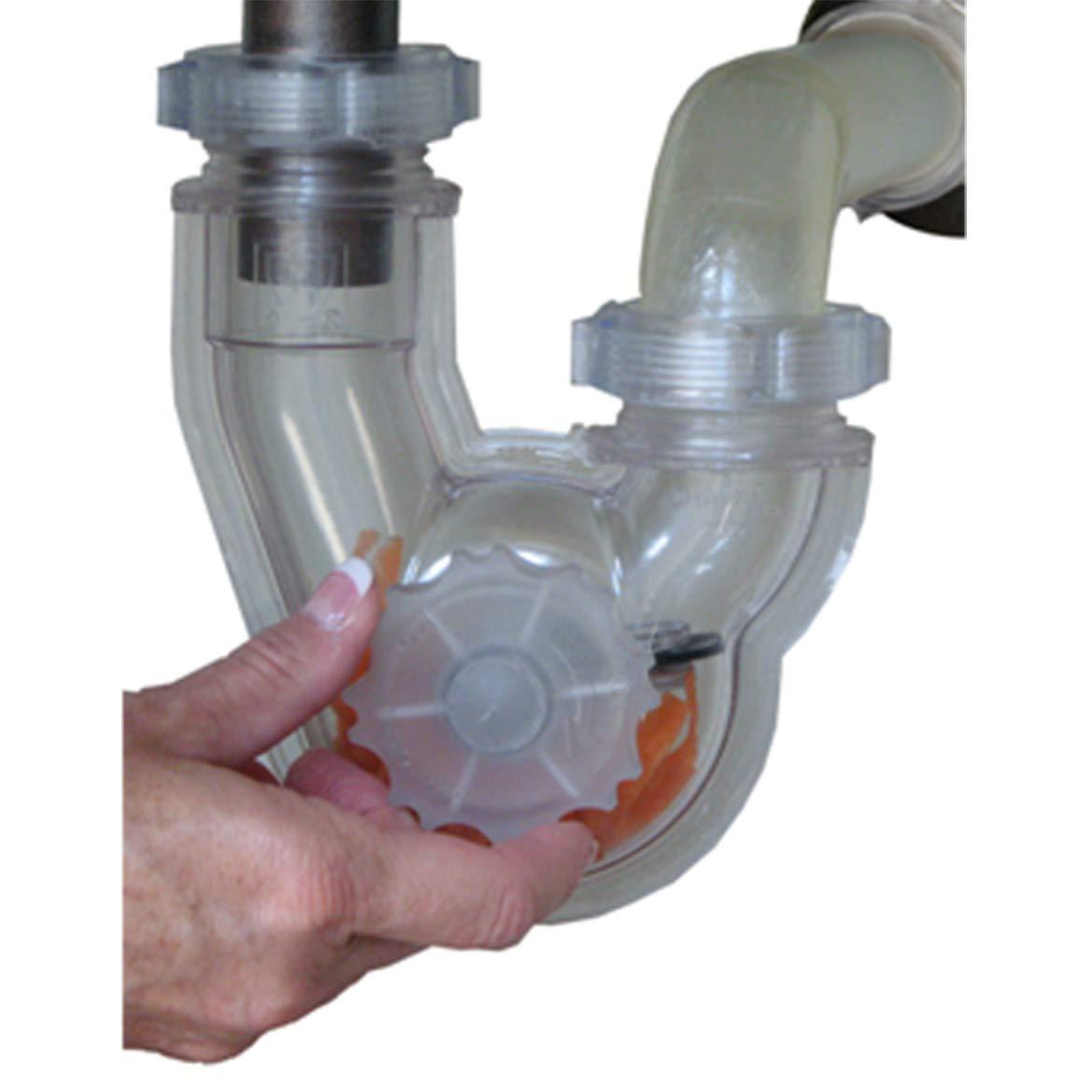 PermaFLOW Permaflow Never Clog Transparent Abs 1-1/2\" P-Trap (Includes 1-1/2\" To 1-1/4\" Reducing Gaskets) - For Kitchen & Bath/Lavatory