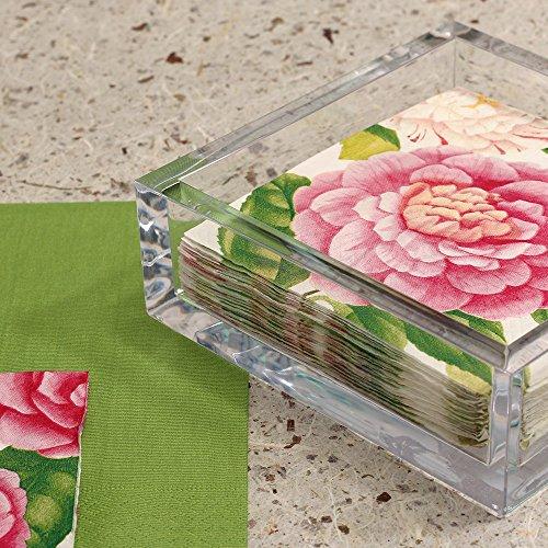 Caspari Caspari Napkin Holder, Guest Towel, Clear