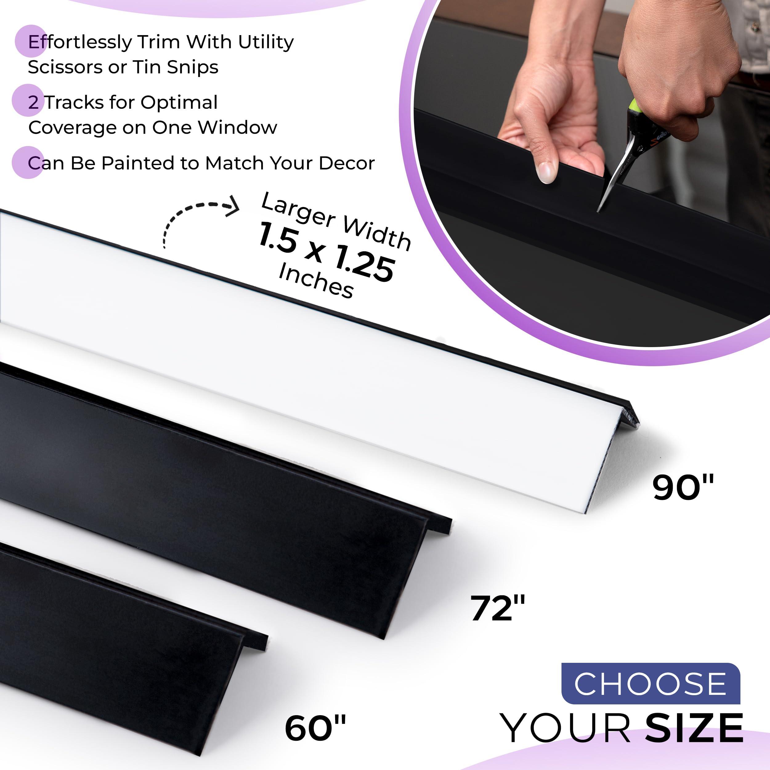 Sleepy Time Tracks Sleepy Time Tracks- Light Gap Blocker for Cellular and Window Shades. Effective at Light Blocking Along The Edges of Your Blackout Shades (72\" Black Removable)
