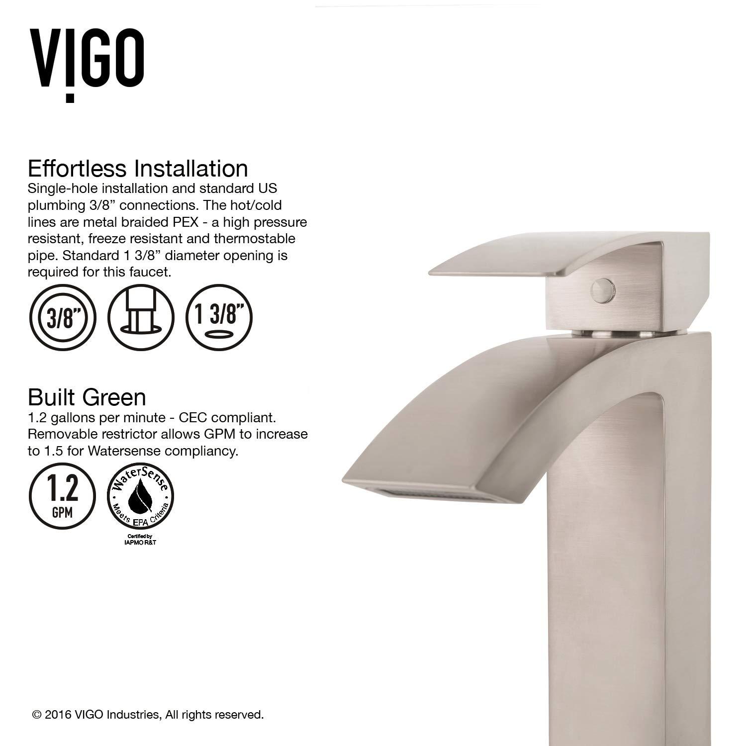 VIGO VIGO 17\" L -17\" W -12\" H Giovanni Glass Round Vessel Sink Set in Silver with Faucet and Drain -VGT603