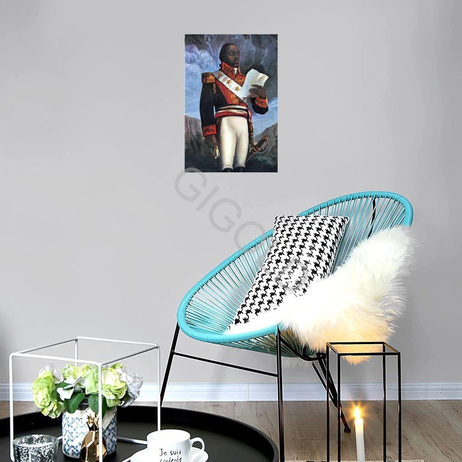 CIGOLD Toussaint LOuverture Poster Haitian Revolutionary Heroes Portrait Poster Canvas Painting Posters and Prints Wall Art Pictures for Living Room Bedroom Decor 20x30inch(50x75cm) Unframe-Style