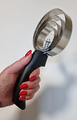 WYZBEN WYZBEN Commercial Heavy Duty Stainless Fish Scaler Scale Remover Spring Steel 4 Rings