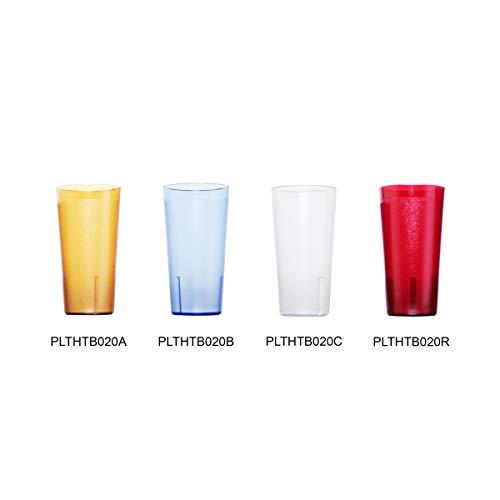 Thunder Group NEW, 20 oz. Restaurant Tumbler Beverage Cup, Stackable Cups, Break-Resistant Commmerical Plastic, Set of 6 - Ruby Red