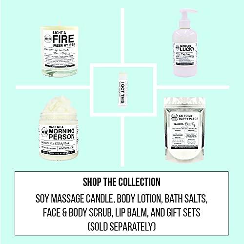 Mojo Spa Mojo Spa Light a Fire Under My @$$ Soy Massage Candle | Melts Into a Luxurious Body Cream | 8oz Glass Jar