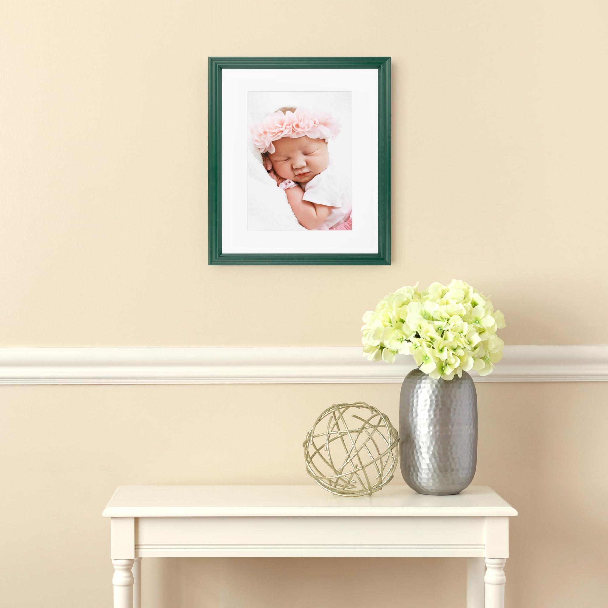 ArtToFrames ArtToFrames 16x20 Inch Green Picture Frame, 3 - Pack, This 1.00 inch Custom Wood Poster Frame is Green, Comes with Economy Acrylic (Frame_Pack_3_0066-60823-YGRN-16x20)
