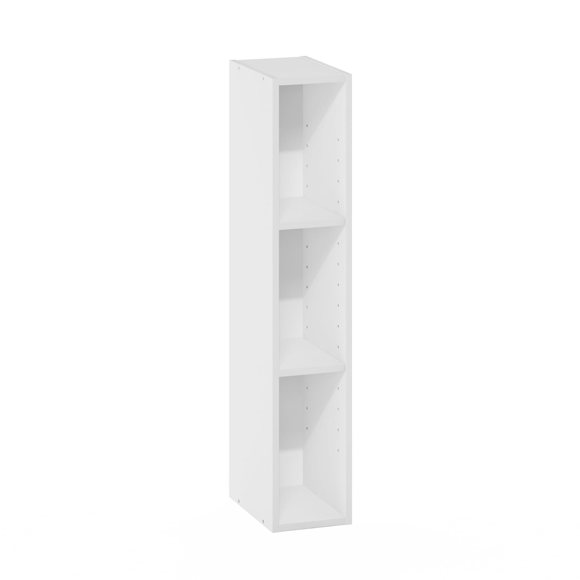 Furinno Furinno Fulda 3-Tier Space Saving Storage Shelf Bookcase, 6-Inch Width, White