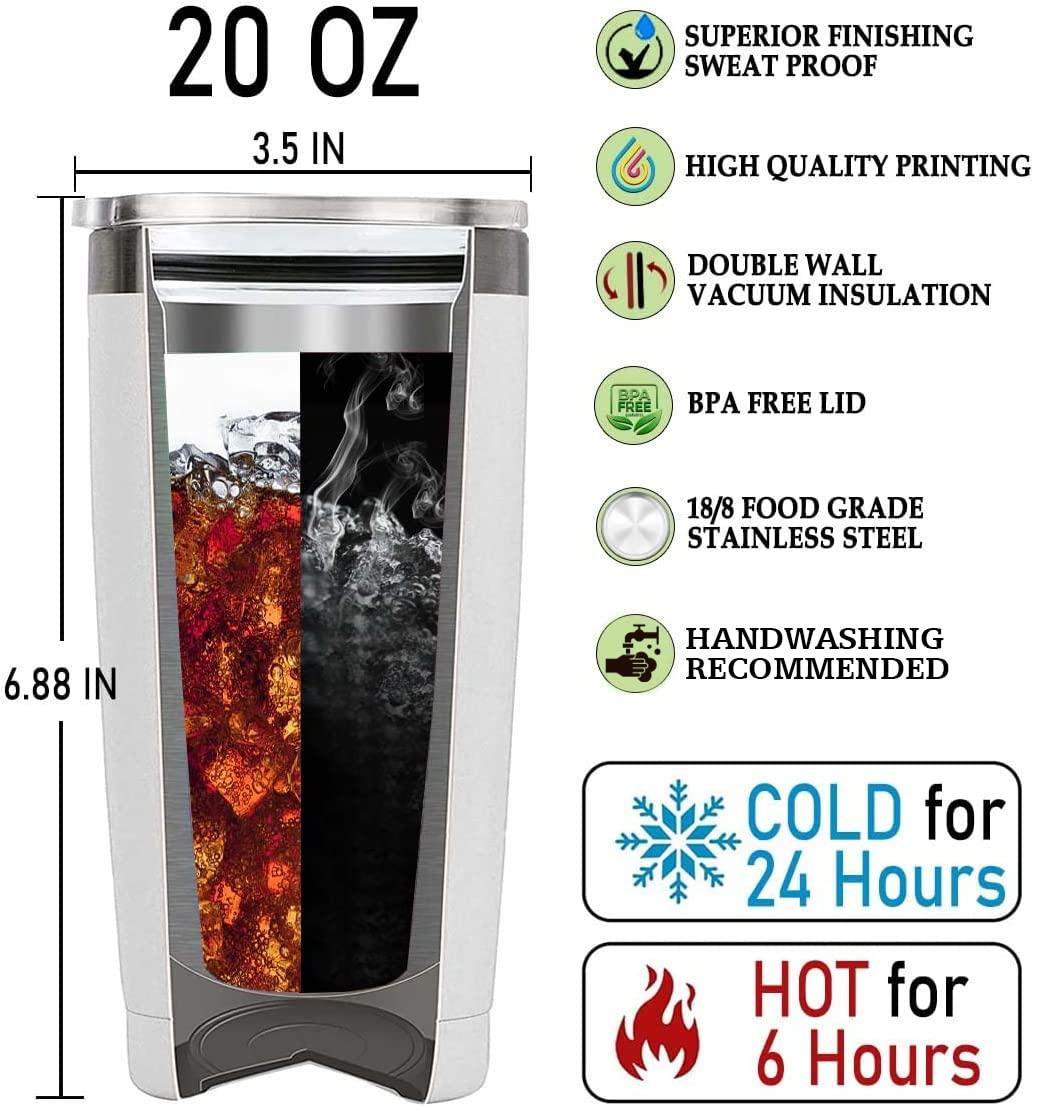 WONWIX WONWIX Personalized Ladybug Gifts for Women 20oz Stainless Steel Insulated Coffee Cup Mug Travel Water Bottle Thermos Tumbler with Lid Gift for Wife Daughter Christmas Birthday Mother\'s Day Valentine