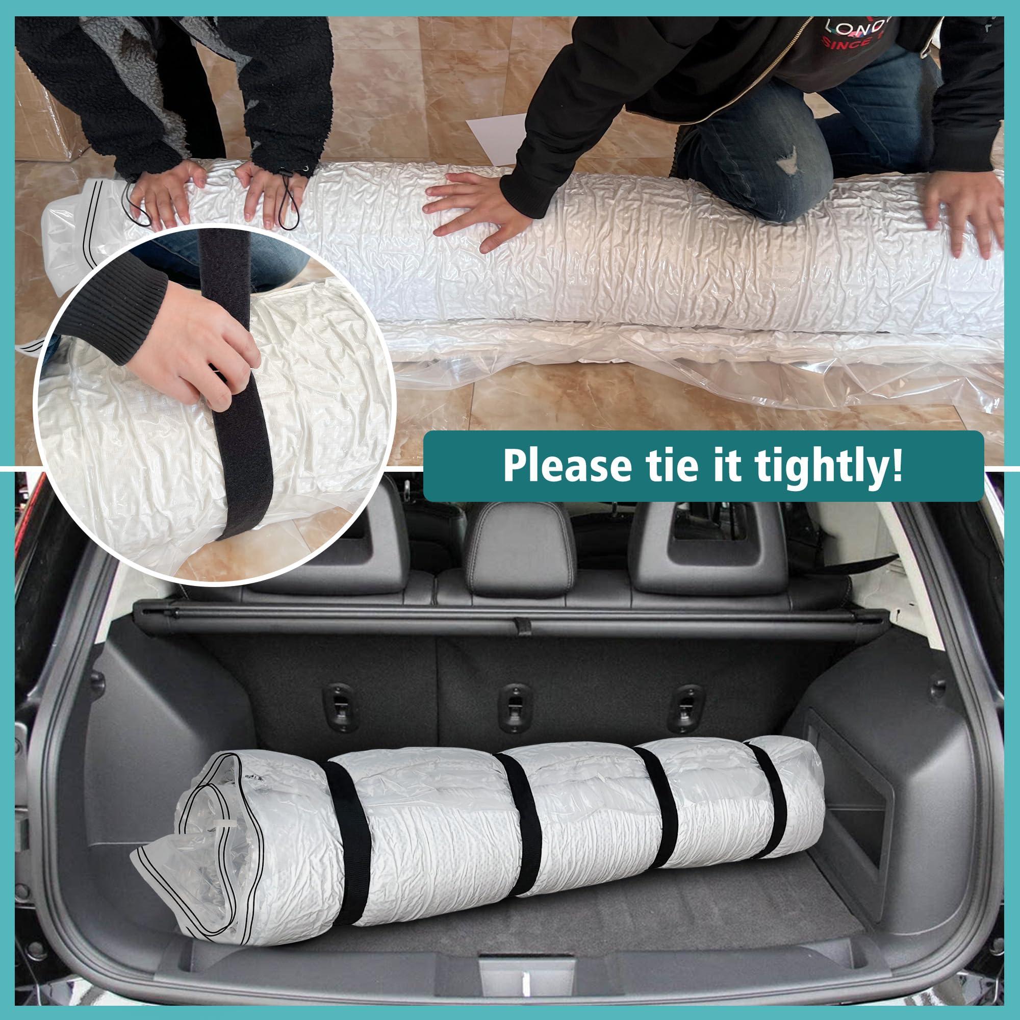 Asatdd Queen/Full Mattress Vacuum Bag for Moving and Storage, Memory Foam Latex Mattress Storage Bags Full Queen Size for Mattress up to 14 Inches