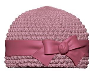 First Impressions Molds Medium Bow Baby Hat Silicone Mold B257 by First Impressions Molds