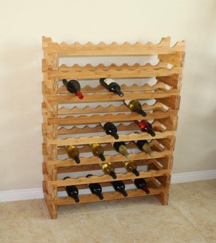 Oceanstar Oceanstar 18-Bottle Stackable Bamboo Wine Rack
