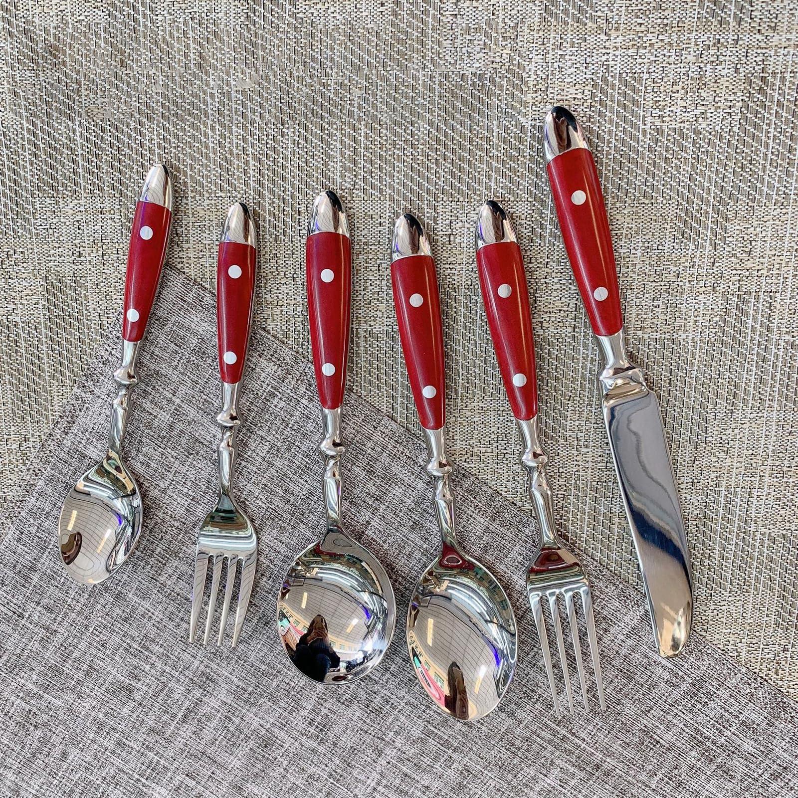 GULSARAYI Utensil Sets Silverware Set Cutlery Set Flatware Set for 6, Durable 18/10 Stainless Steel Spoons And Forks Set Premium Flatware Sets Home & Kitchen Wedding Banquet 36PCS Dishwasher Safe Mirror Effect