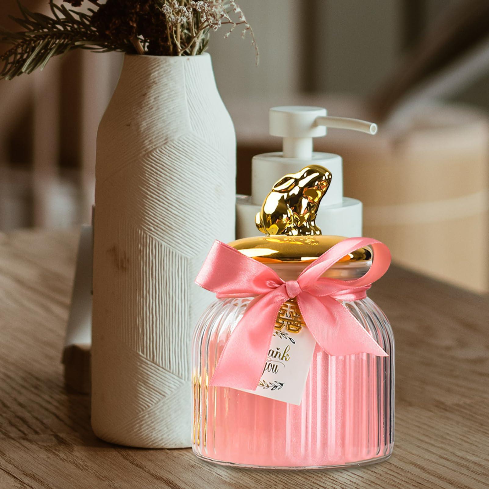 PRETYZOOM PRETYZOOM Rabbit Ear Glass Jar Glass Food Canister Glass Bunny Canister Loose Tea Container Candy Jar Candy Holder Containers with Lids Decor Treat Jar With Cover Ceramics Toothpick Jar